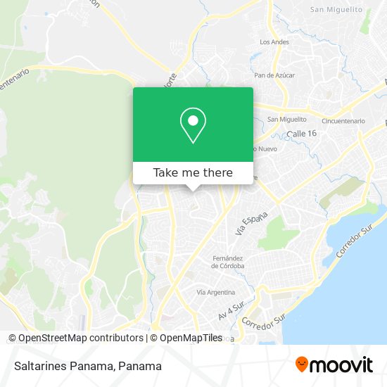 Saltarines Panama map