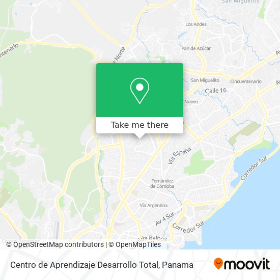 Mapa de Centro de Aprendizaje Desarrollo Total