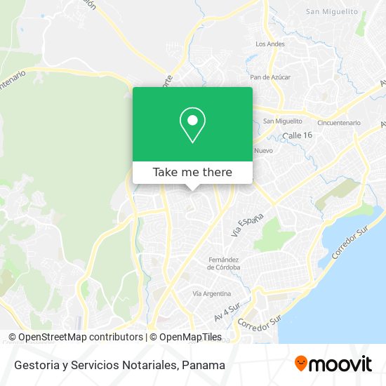 Gestoria y Servicios Notariales map