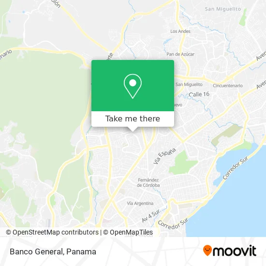 Banco General map