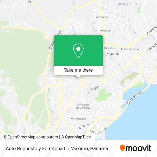 Mapa de Auto Repuesto y Ferreteria Lo Maximo