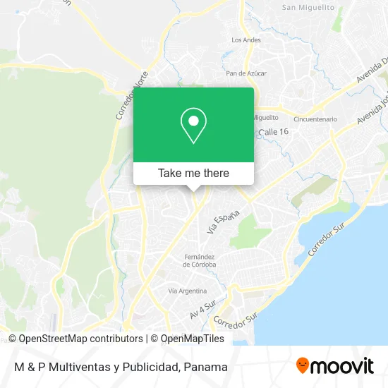Mapa de M & P Multiventas y Publicidad