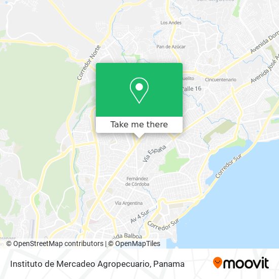 Instituto de Mercadeo Agropecuario map