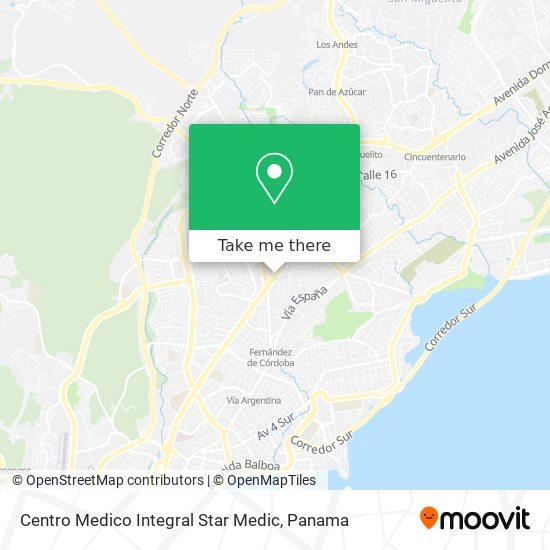 Mapa de Centro Medico Integral Star Medic