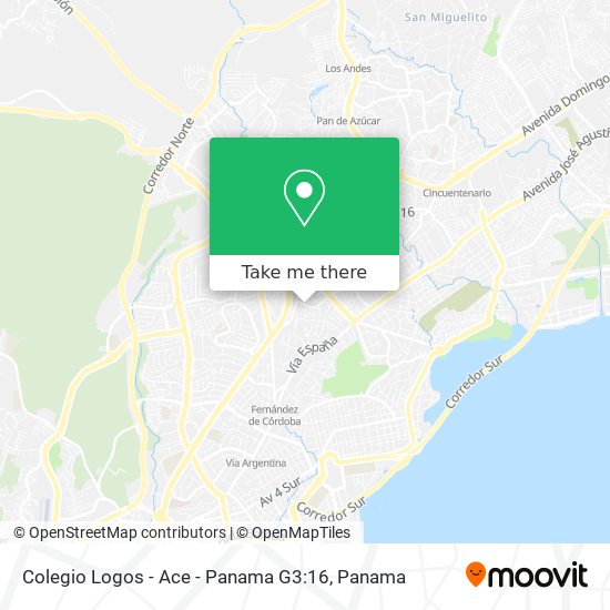 Colegio Logos - Ace - Panama G3:16 map