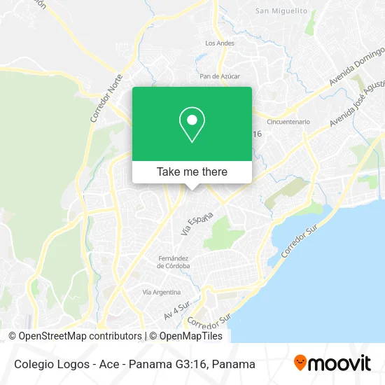 Mapa de Colegio Logos - Ace - Panama G3:16