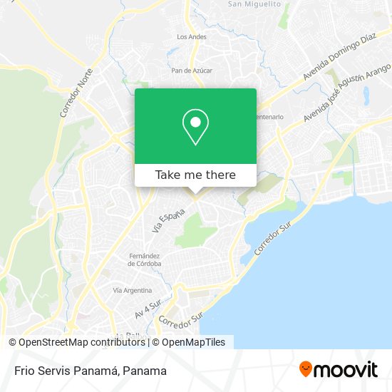 Frio Servis Panamá map