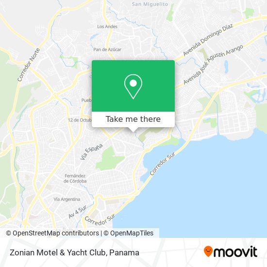 Zonian Motel & Yacht Club map
