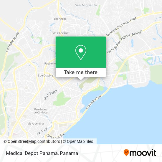 Medical Depot Panama map