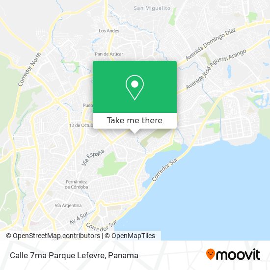 Calle 7ma Parque Lefevre map