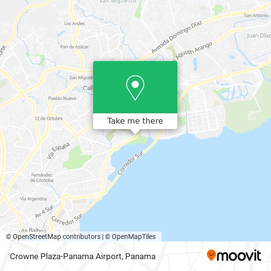 Crowne Plaza-Panama Airport map