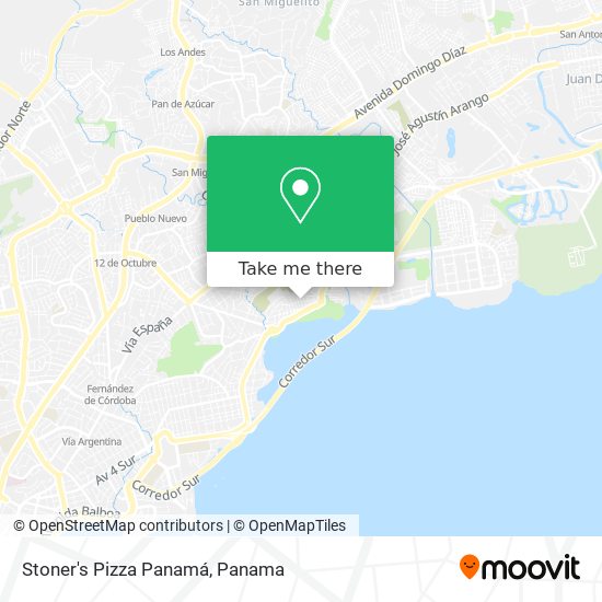 Stoner's Pizza Panamá map