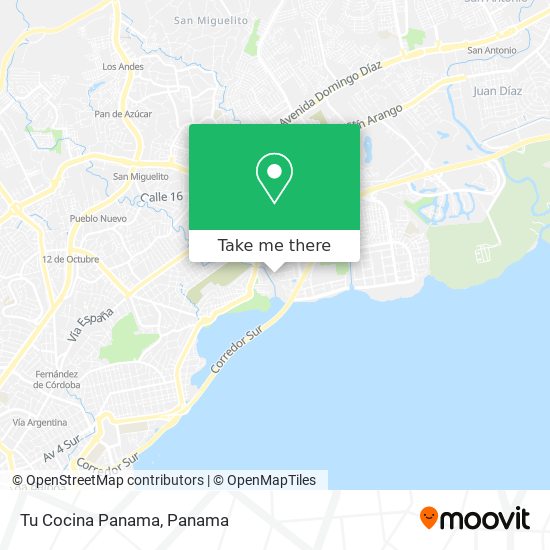 Tu Cocina Panama map