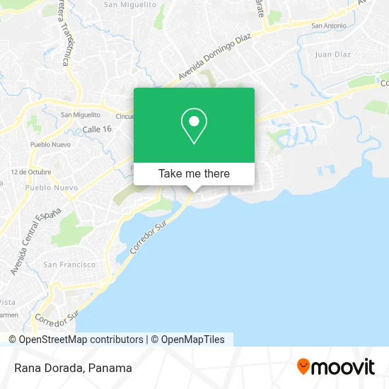 Rana Dorada map