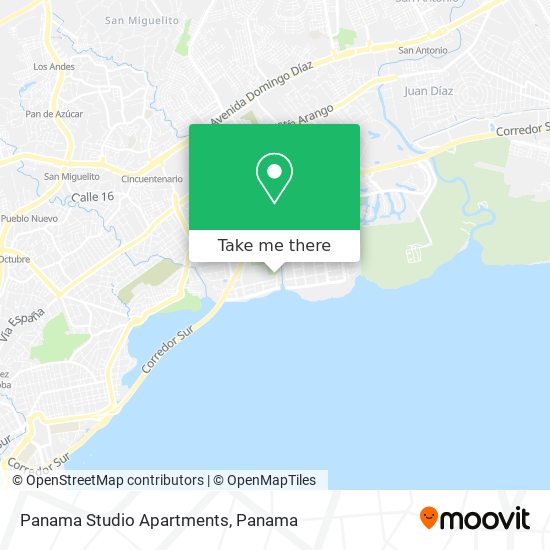 Panama Studio Apartments map