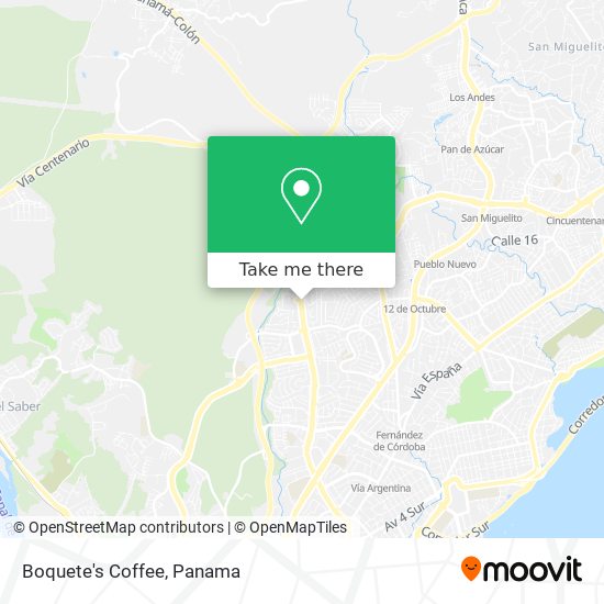 Boquete's Coffee map