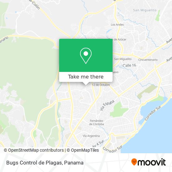 Bugs Control de Plagas map