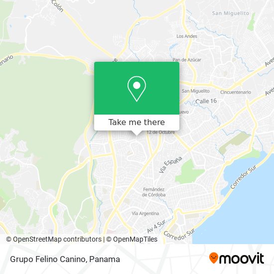 Grupo Felino Canino map