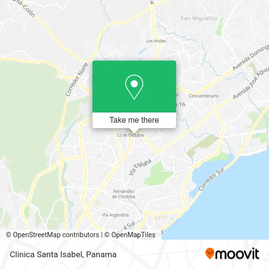 Mapa de Clinica Santa Isabel