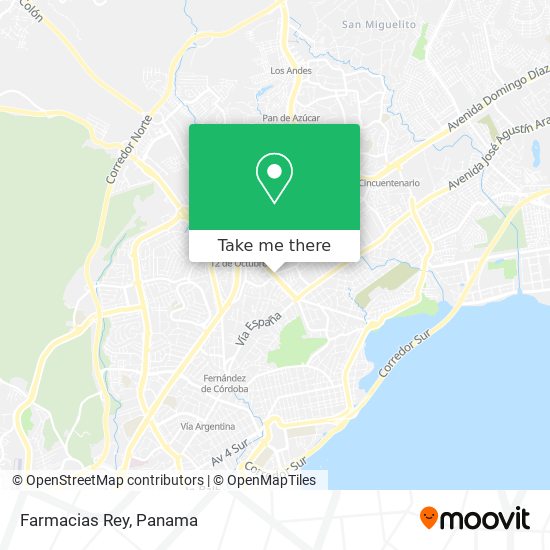 Farmacias Rey map