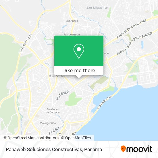 Panaweb Soluciones Constructivas map