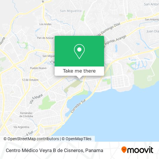 Centro Médico Veyra B de Cisneros map