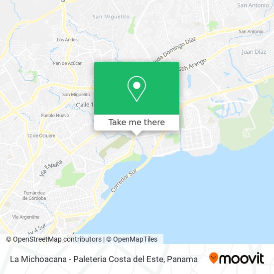 La Michoacana - Paleteria Costa del Este map