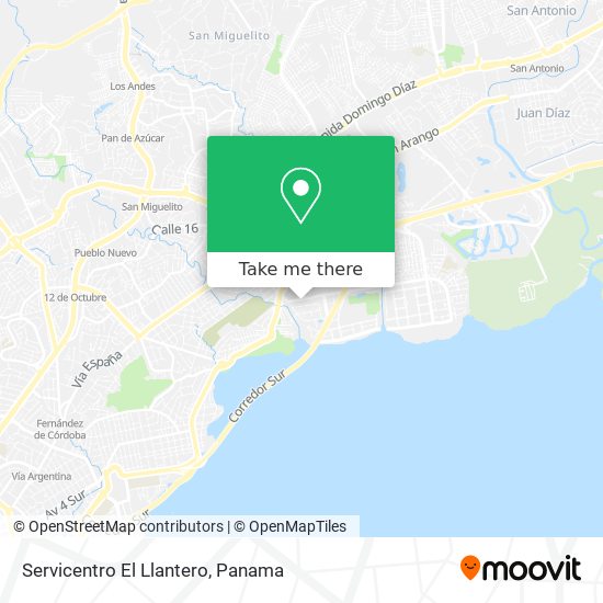 Servicentro El Llantero map