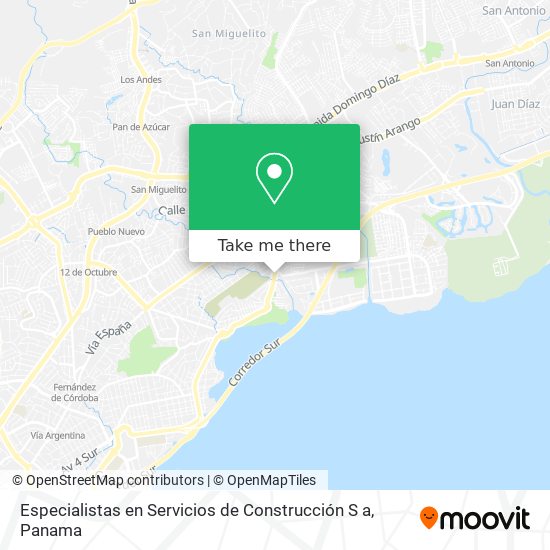 Mapa de Especialistas en Servicios de Construcción S a