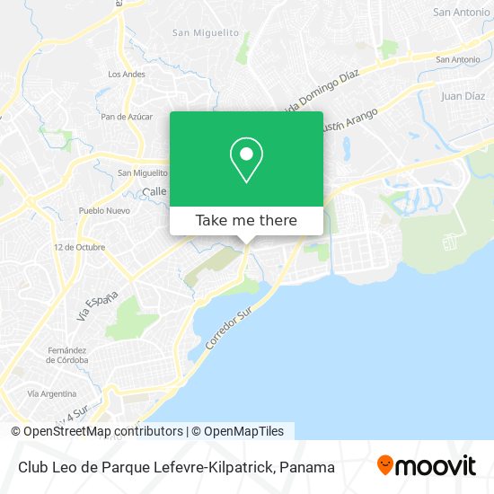 Club Leo de Parque Lefevre-Kilpatrick map