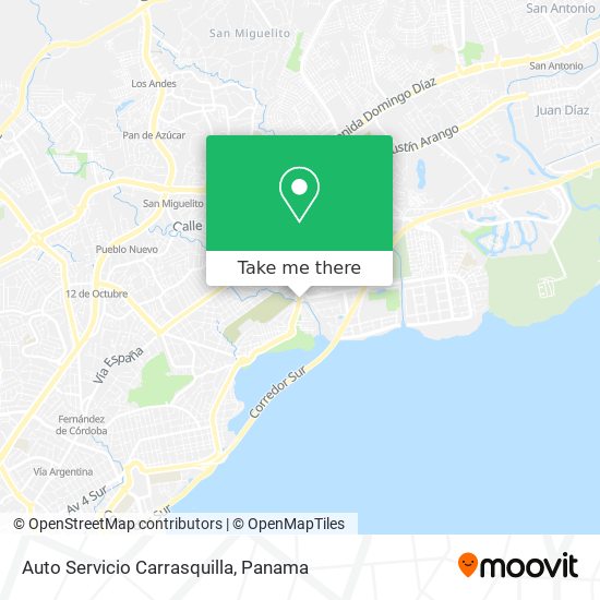 Auto Servicio Carrasquilla map