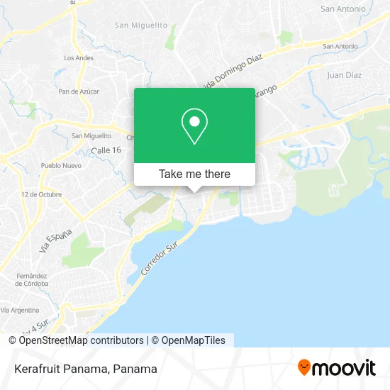 Mapa de Kerafruit Panama