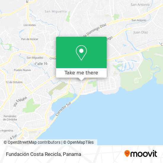 Fundación Costa Recicla map