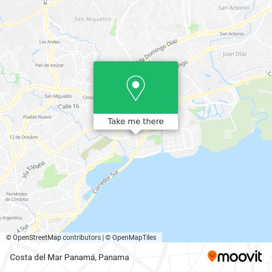 Costa del Mar Panamá map