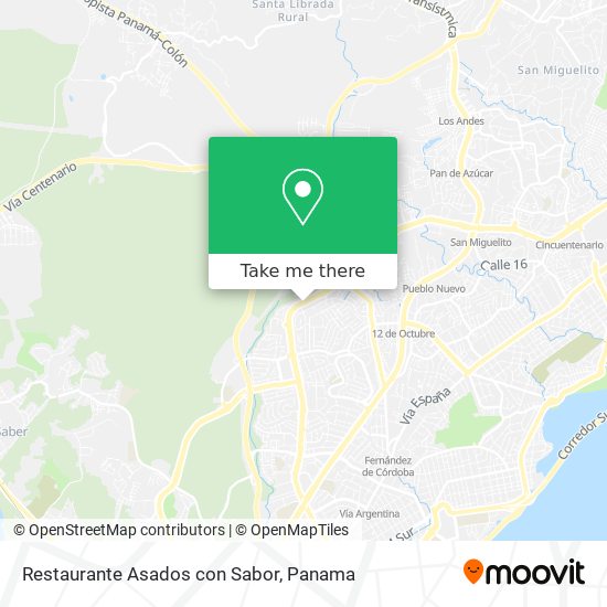 Mapa de Restaurante Asados con Sabor