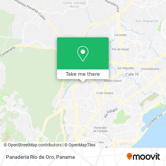 Panadería Río de Oro map