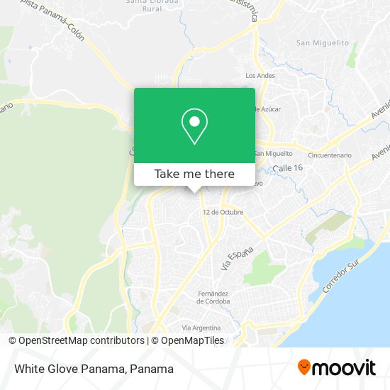 White Glove Panama map