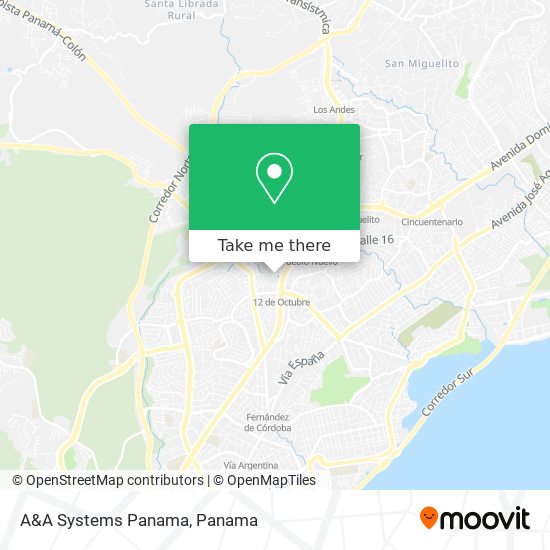 A&A Systems Panama map