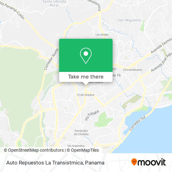 Auto Repuestos La Transistmica map