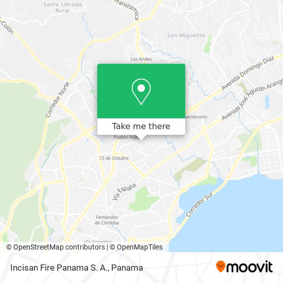 Incisan Fire Panama S. A. map