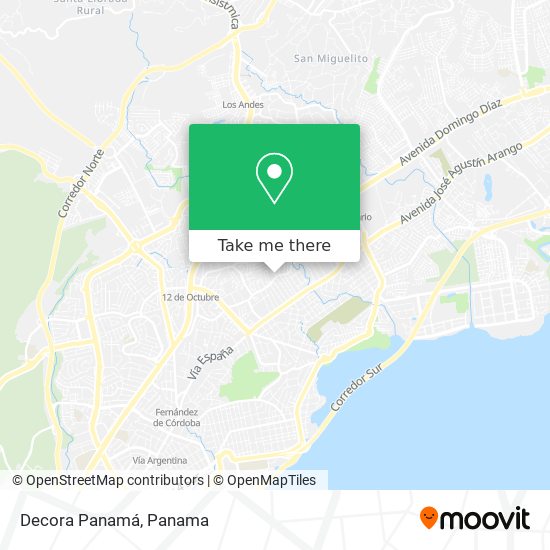 Mapa de Decora Panamá