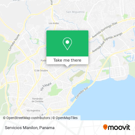 Servicios Manilon map