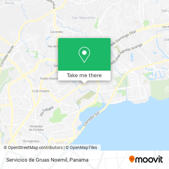 Mapa de Servicios de Gruas Noemil