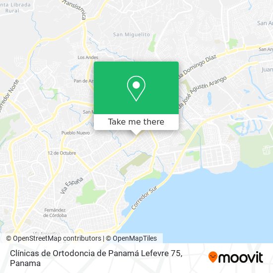 Clínicas de Ortodoncia de Panamá Lefevre 75 map