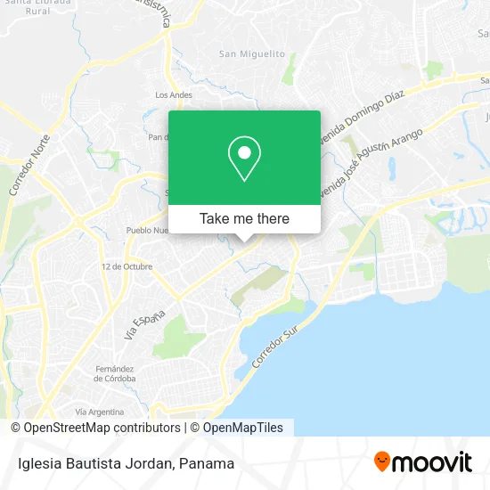 Mapa de Iglesia Bautista Jordan