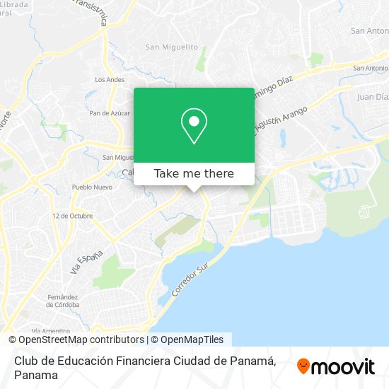 Mapa de Club de Educación Financiera Ciudad de Panamá