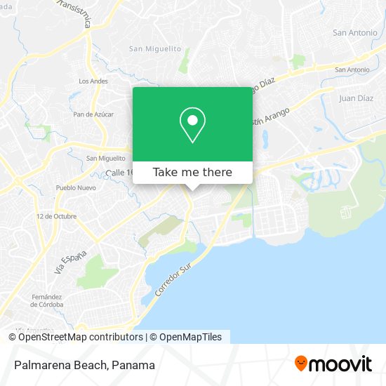 Palmarena Beach map