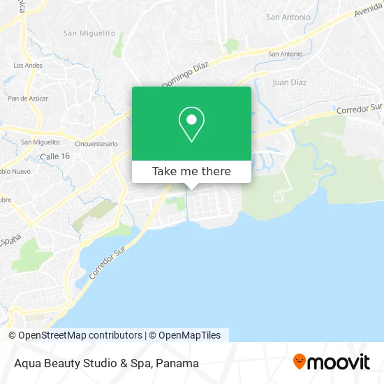 Mapa de Aqua Beauty Studio & Spa