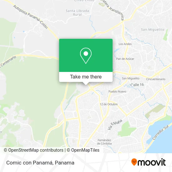 Comic con Panamá map