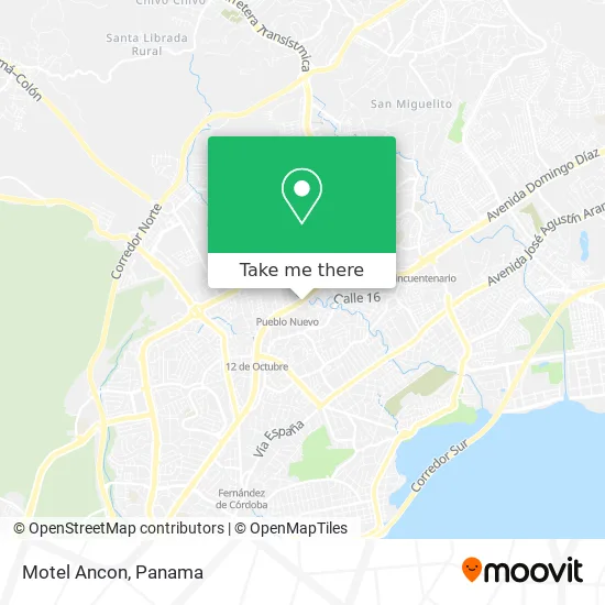Motel Ancon map